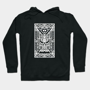 The Owl Lines (White) Hoodie